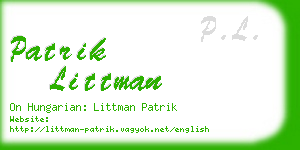 patrik littman business card